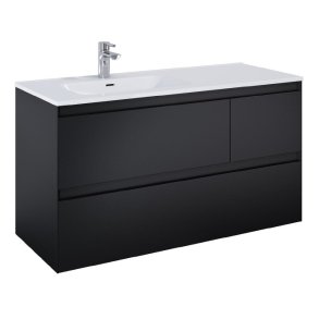 Sole Split - 120 cm Mbelst - 3 skuffer - 45 cm dyb - Mat Sort