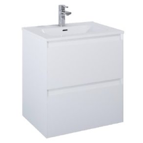 Sole - 60 cm Mbelst - 2 skuffer - 45 cm dyb - Mat Hvid