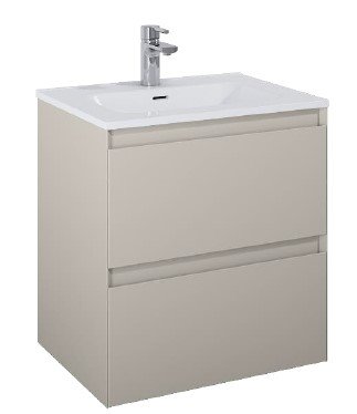 Sole - 60 cm Mbelst - 2 skuffer - 45 cm dyb - Mat Rgfarve