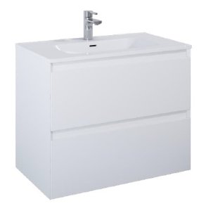 Sole - 80 cm Mbelst - 2 skuffer - 45 cm dyb - Mat Hvid