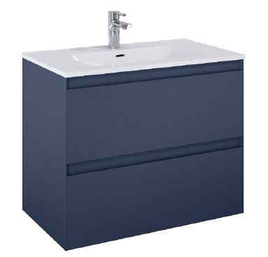 Sole - 80 cm Mbelst - 2 skuffer - 45 cm dyb - Mat Marinebl