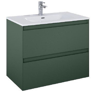 Sole - 80 cm Mbelst - 2 skuffer - 45 cm dyb - Mat Grn