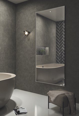 Firkantet spejl med direkte LED lys, SP19, Rammer i flere farver