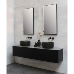 Firkantet spejl med direkte LED lys, SP19, Rammer i flere farver