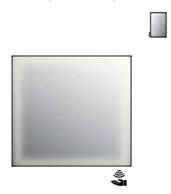 Firkantet spejl med direkte LED lys, SP19, Rammer i flere farver