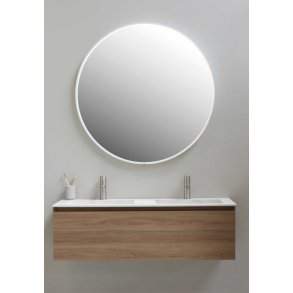 Rundt spejl med direkte LED lys, SP24, Rammer i flere farver