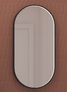 Ovalt spejl med direkte LED lys, SP28, Rammer i flere farver