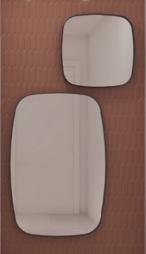 Superellipse spejl med ramme, SP29, Vlg imellem rammer i flere farver - Mange strrelser