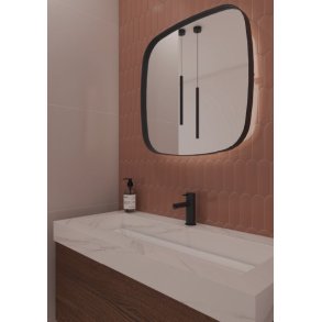 Superellipse spejl med LED Backlight, SP30, Vlg imellem rammer i flere farver