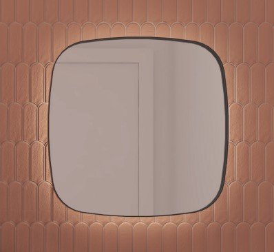 Superellipse spejl med LED Backlight, SP30, Vlg imellem rammer i flere farver