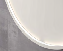 Rundt spejl med direkte LED lys, SP24, Rammer i flere farver