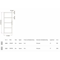 Square Skyded�r med alu sprosser- inkl. skinne - flere varianter