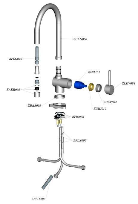 Kkkenarmatur Paffoni Stick Mini med udtrk