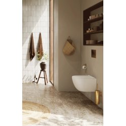 Studio rimless - V�gh�ngt toilet  - Hvid porcel�n - Inkl. s�de