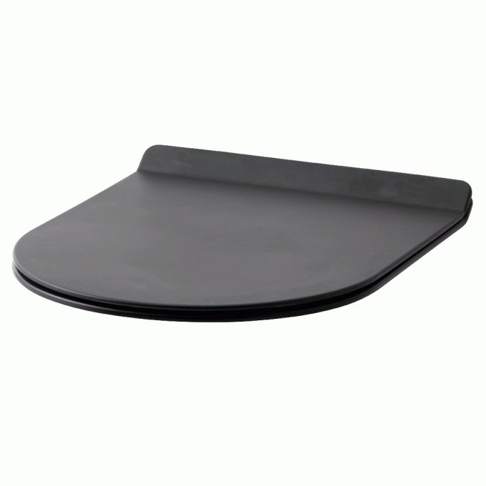 Studio rimless - V�gh�ngt toilet  - Mat Sort porcel�n - Inkl. s�de