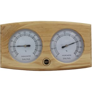 Termo/Hygrometer i lyst træ