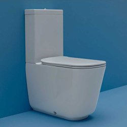 Tribeca gulvtoilet m. cisterne - Hvid - Blank eller mat