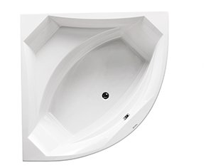 Balneo Verona 140x140 cm hjrnebadekar - Med messing af/overlb