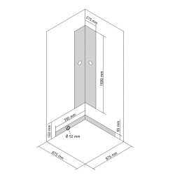 Breuer BR200 - Black edition - Afrundet brusekabine m. skyded�re - 90 x 90 cm