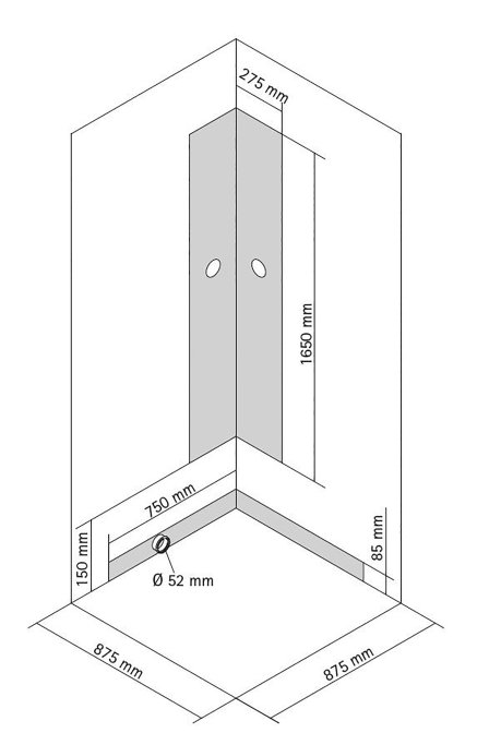 Breuer BR200 - Black edition - Afrundet brusekabine m. skyded�re - 90 x 90 cm