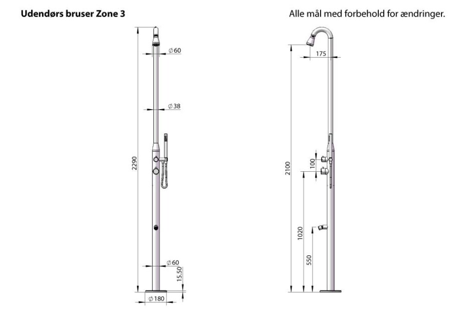 Three - Udend�rsbruser - koldt/varmt vand