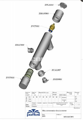 Paffoni Light - Bruse termostatbatteri