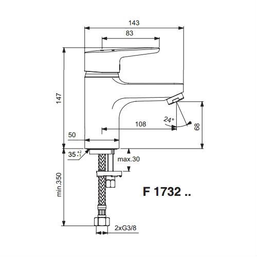 Brma Connect hndvaskarmatur - Krom - u. bundventil