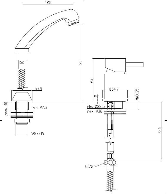 Paffoni Stick Frisrarmatur