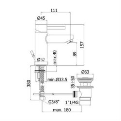 Paffoni Stick - Hndvaskarmatur m. lft op - Seniorgreb