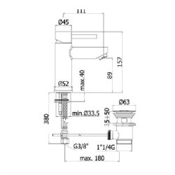 Paffoni Stick - Hndvaskarmatur u. lft op - Seniorgreb