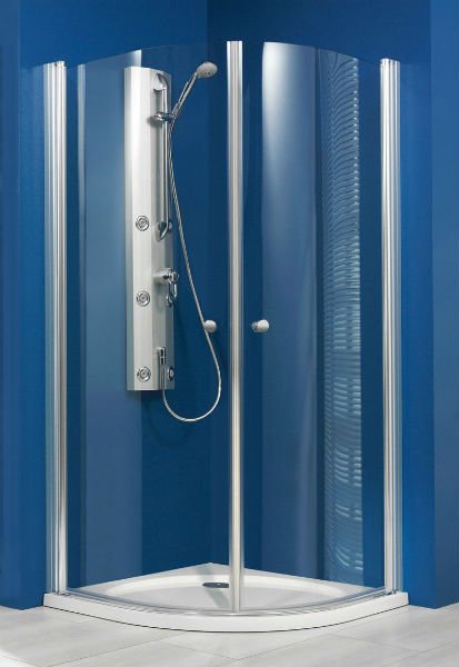 BREUER - ELANA Afrundet brusehjrne - Klart Glas