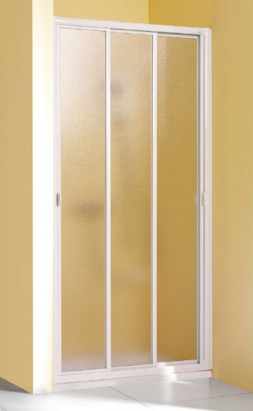 BREUER - FARA - Skydedr 3 delt - Kunstglas Hvid Kunststofglas Perle 77-80 cm