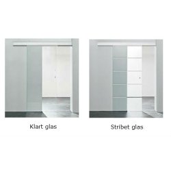 Breuer One glasskydedr p skinne - Klart glas - 880x2035mm - OUTLET