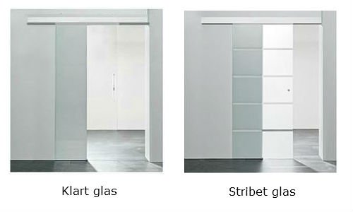 Breuer One glasskydedr p skinne - Klart glas - 880x2035mm - OUTLET