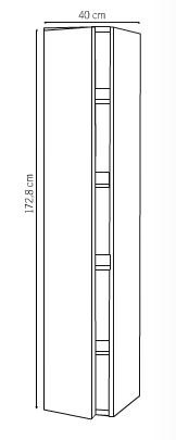 Front 173 cm h�jskab
