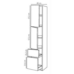 Front 173 cm h�jskab
