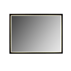 Milano Spejl med sort ramme - Indirekte LED lys - 2 strrelser