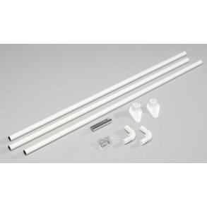 Universal - Hjrne forhngsstang - Hvid eller Krom