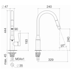 Dornbracht Sync - Kkkenvandhane- med udtrk