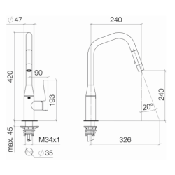 Dornbracht Sync - Kkkenvandhane- med udtrk