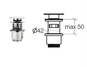 Klik ventiler med overlb, Krom