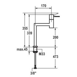 KWC Ono - 90 grader - armatur til bowlevask - OUTLET