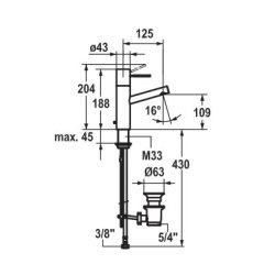 KWC Ono - hndvask armatur m. bundventil