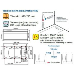 Spabad Ametist - 4 strrelser - Dyb model