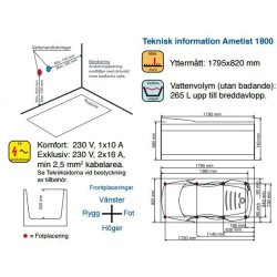 Spabad Ametist - 4 strrelser - Dyb model