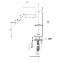Paffoni Light Exclusive - Hndvaskarmatur - Sort Krom - OUTLET