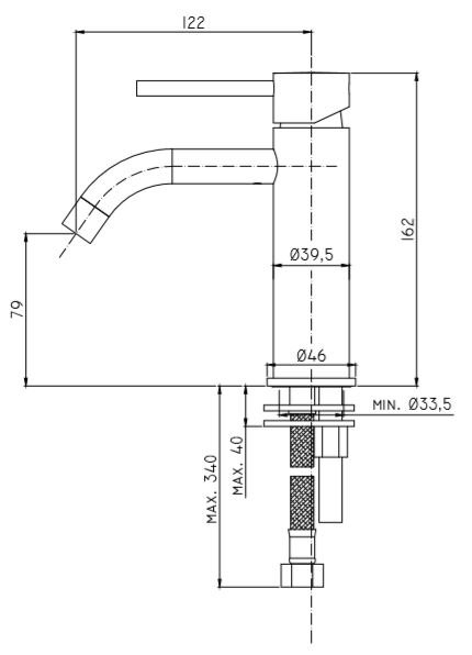 Paffoni Light Exclusive - Hndvaskarmatur - Sort Krom - OUTLET