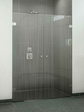 Balneo LUX Hngslet dobbelt svingdr - 8 mm glas - Efter ml