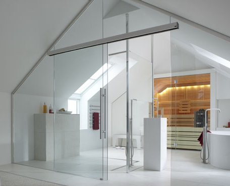 Unica Glas Skydedr i skinne