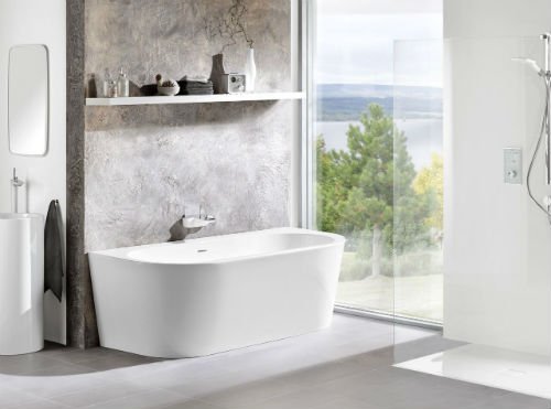 Lago Wall badekar - 165x75 - Strmberg